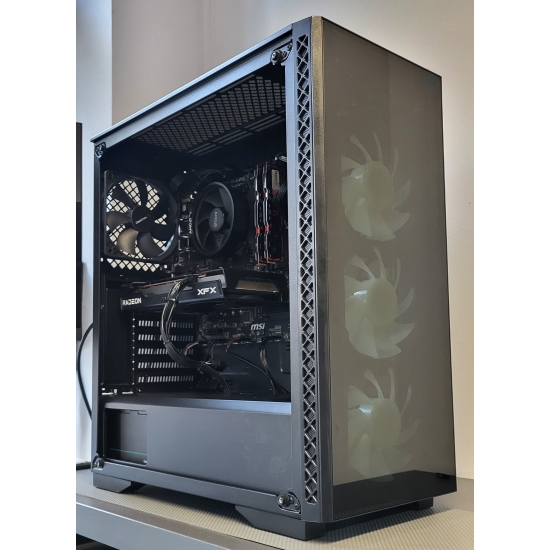 Używany Komputer do gier także Battlefield 6  MATREXX 50 R5 5600 16GB DDR4 RX 6600 8GB SSD 512GB  650W W11Pro